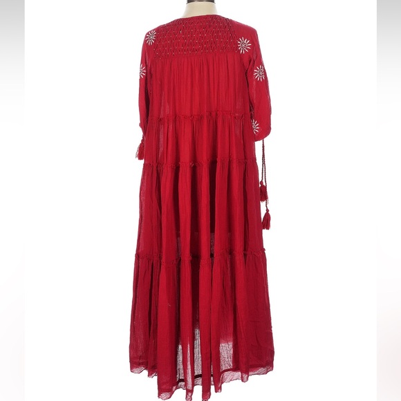 Free People Maxi Dress size Large 100% cotton - Picture 2 of 10